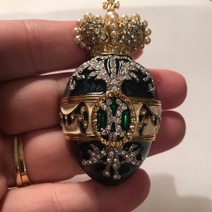 Gorgeous Joan Rivers Faberge egg inspired brooch.